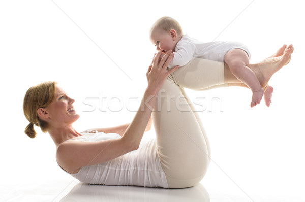 Mama Hat baby sport fitness Foto d'archivio © runzelkorn