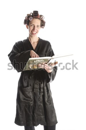 Businesswoman with baby and Tablet PC Stock photo © runzelkorn