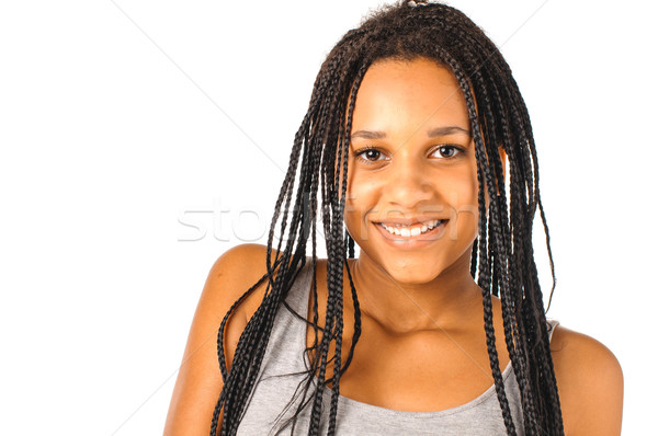 African ragazza sorridere ritratto giovani nero Foto d'archivio © runzelkorn