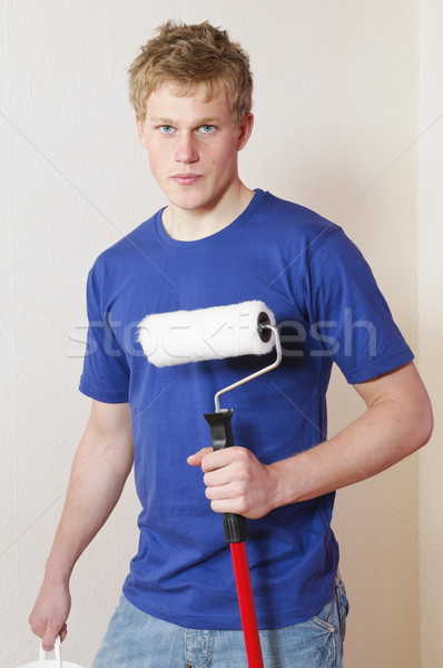Young couple paint on renovation and Stock photo © runzelkorn