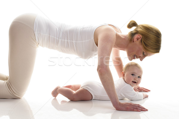 Mutter-Kind-Sport Stock photo © runzelkorn