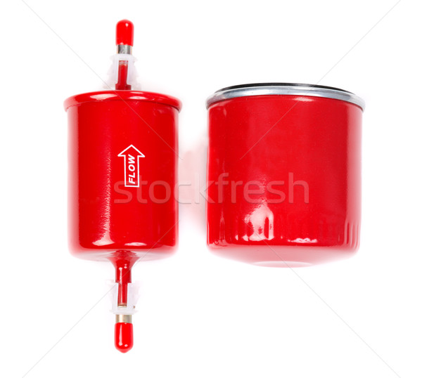 Stock photo: set of two filters, oil and fuel