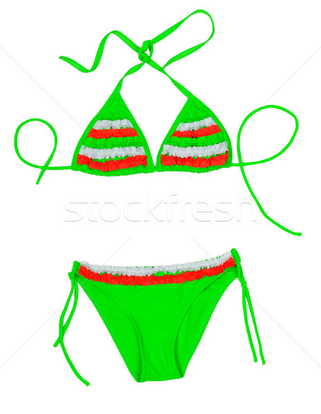 Green with red insert fashionable swimsuit Stock photo © RuslanOmega