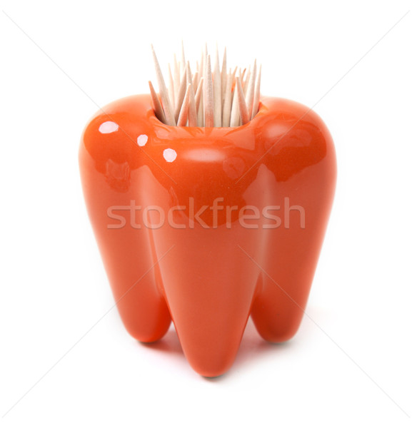 Ceramic orange stan for toothpicks Stock photo © RuslanOmega