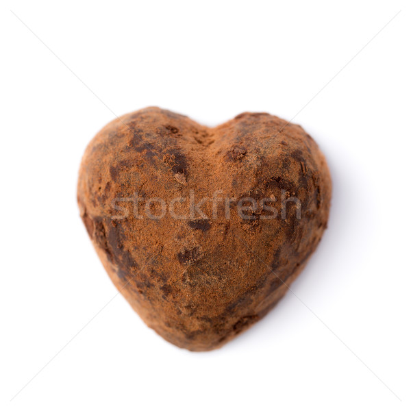 One truffle candy in a heart shape. Valentine's Day. Stock photo © RuslanOmega