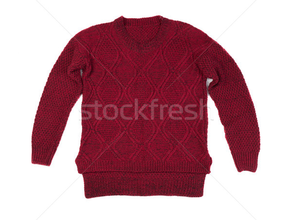 Rot gestrickt Pullover weiß Textur Stock foto © RuslanOmega