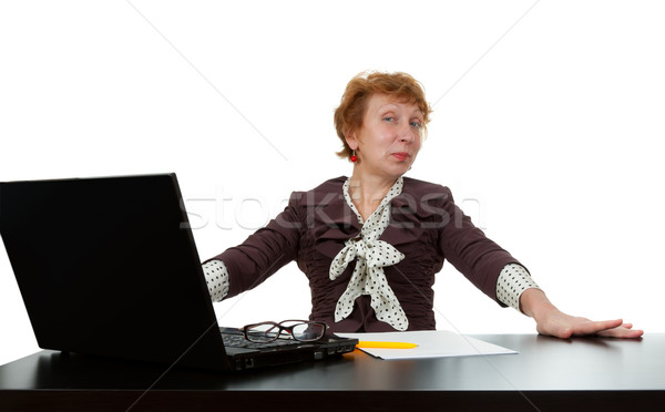 middle-aged woman at a computer Stock photo © RuslanOmega