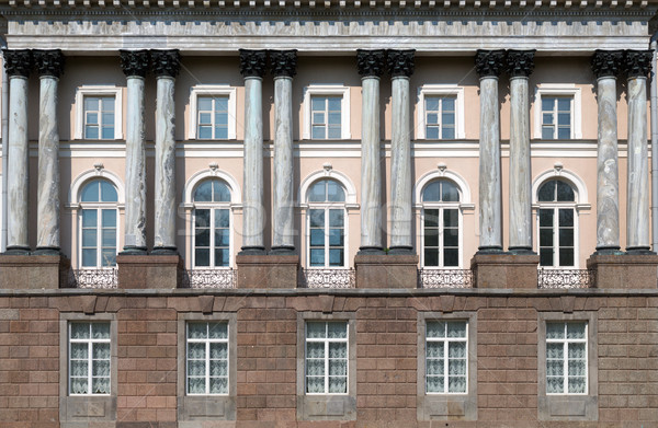 Fasada kolumny stary budynek miasta budynków sprawiedliwości Zdjęcia stock © RuslanOmega