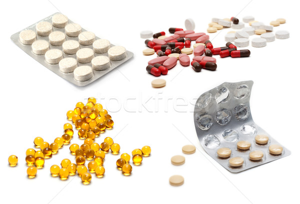 Сollage from tablets and capsules Stock photo © RuslanOmega