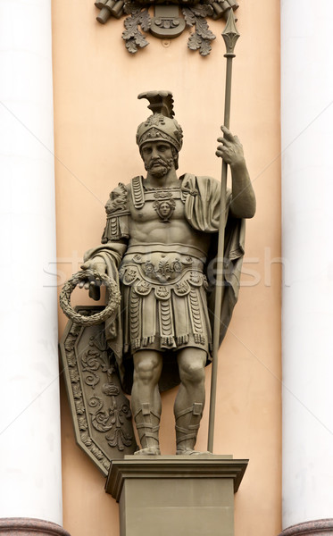 Sculptură război sulita palat pătrat faţă Imagine de stoc © RuslanOmega