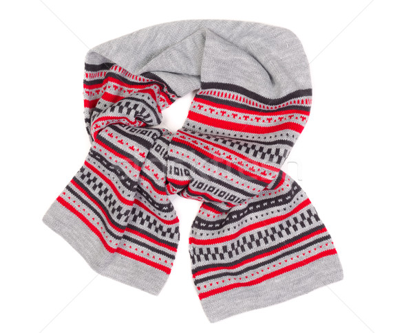 gray knitted scarf with ornament Stock photo © RuslanOmega