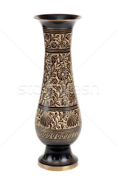 Messing Vase Muster weiß Textur schwarz Stock foto © RuslanOmega