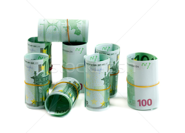Denominations, 100 euros rolls. Stock photo © RuslanOmega