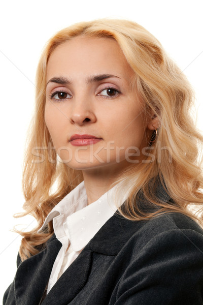 üzlet szőke nő izolált fehér lány arc Stock fotó © RuslanOmega