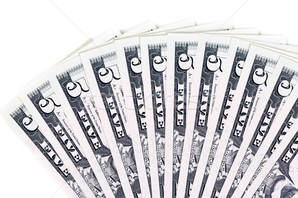 5 dollar bills fanned Stock photo © RuslanOmega