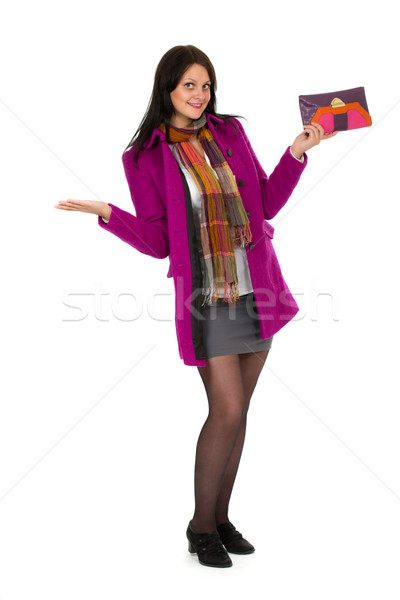 Beautiful girl in a bright coat Stock photo © RuslanOmega