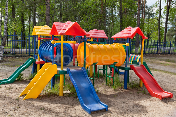 Children colorful playground in park Stock photo © RuslanOmega