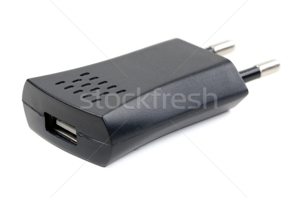 Black USB charger device isolated on white Stock photo © RuslanOmega