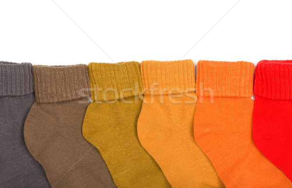 Socken isoliert weiß Stoff Farbe Stock foto © RuslanOmega