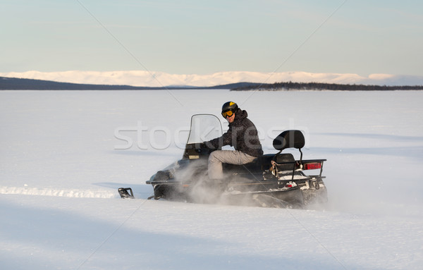 Stock photo: snowmobil winter sport