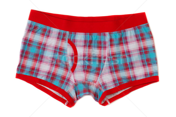 Men's boxer shorts in blue and red checkered. Stock photo © RuslanOmega