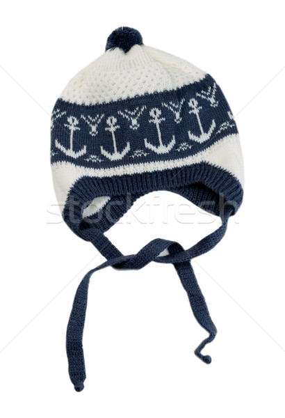 Knitted cap with an anchor pattern. Stock photo © RuslanOmega