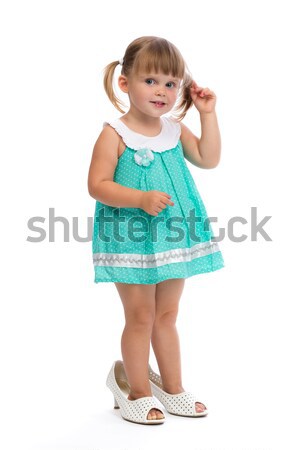 little girl in mother's shoes Stock photo © RuslanOmega