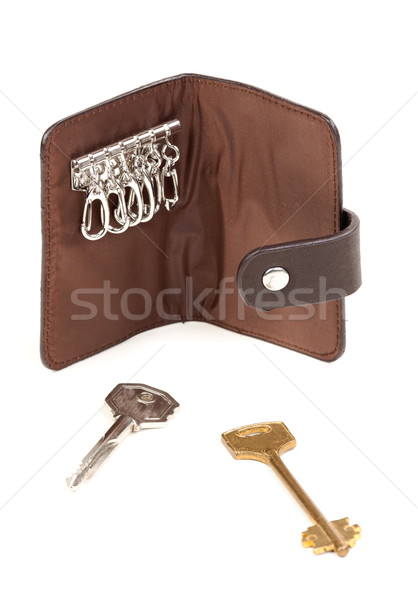 Brown purse for the keys with two keys. Stock photo © RuslanOmega