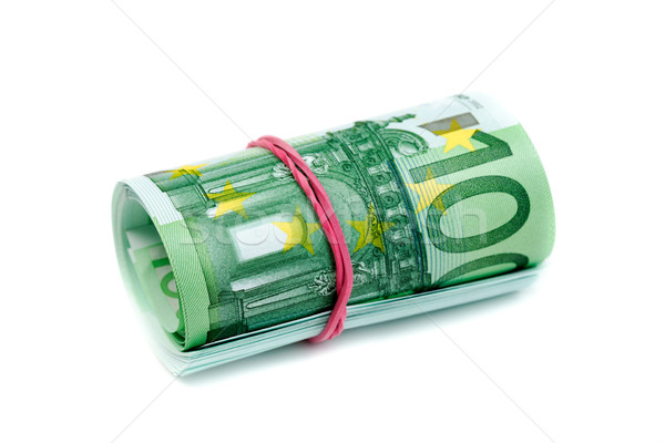 100 Euro rolled isolate on white Stock photo © RuslanOmega