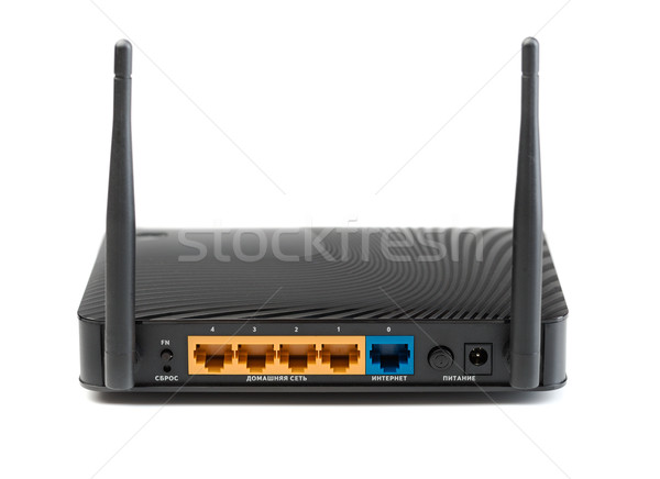 Wireless router for internet connections. The view from the rear Stock photo © RuslanOmega