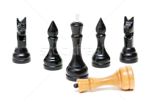 Chess Black defeated the bright king. Stock photo © RuslanOmega