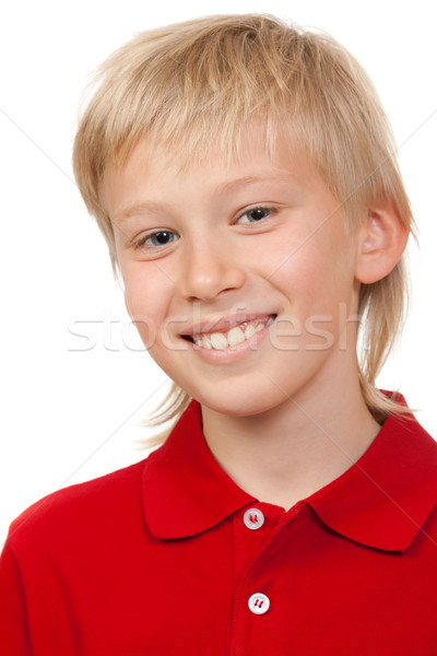 Portret chłopca 10 lat biały Zdjęcia stock © RuslanOmega