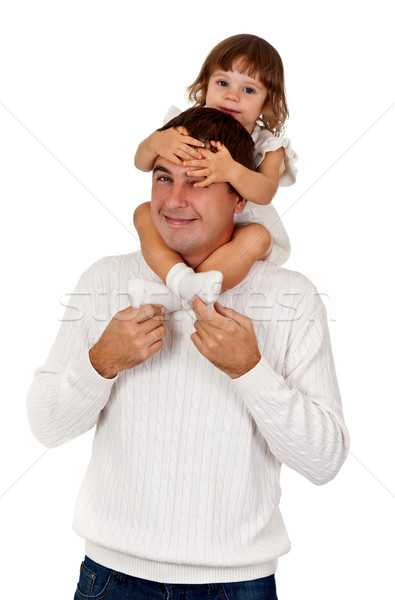 young daughter and dad in the studio Stock photo © RuslanOmega