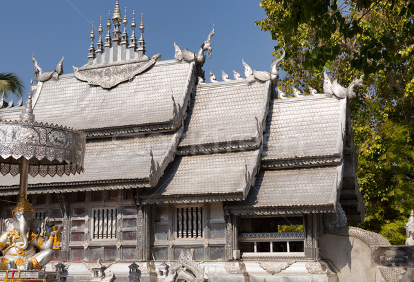 Stock photo: silver temple in Chiang Mai