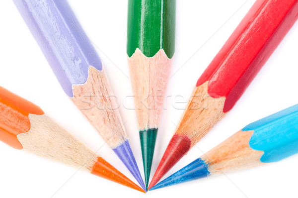 Colored pencils arranged a semicircle Stock photo © RuslanOmega