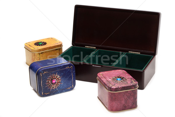Box with tea, iron packing variant three Stock photo © RuslanOmega