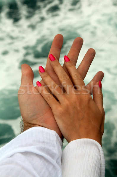 Foto d'archivio: Mani · mare · acqua · Palm · uomini