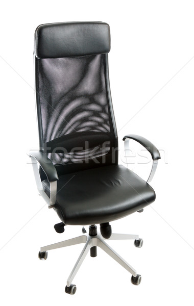 Preto couro fácil cadeira branco projeto Foto stock © RuslanOmega