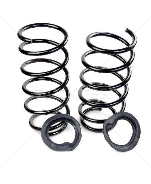 Set of two car springs and rubber spacers Stock photo © RuslanOmega