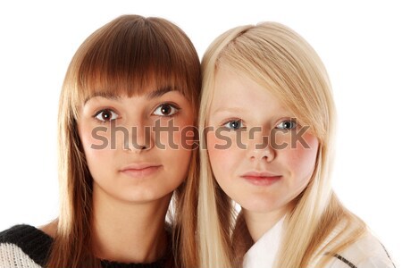 Portré kettő lányok kicsi divat modell Stock fotó © RuslanOmega