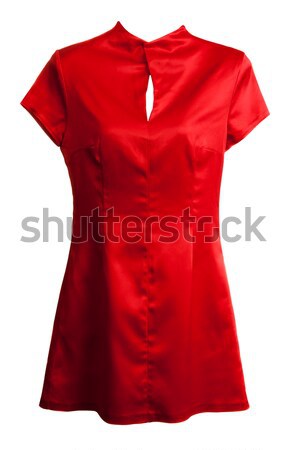 Kırmızı ipek elbise beyaz moda renk Stok fotoğraf © RuslanOmega