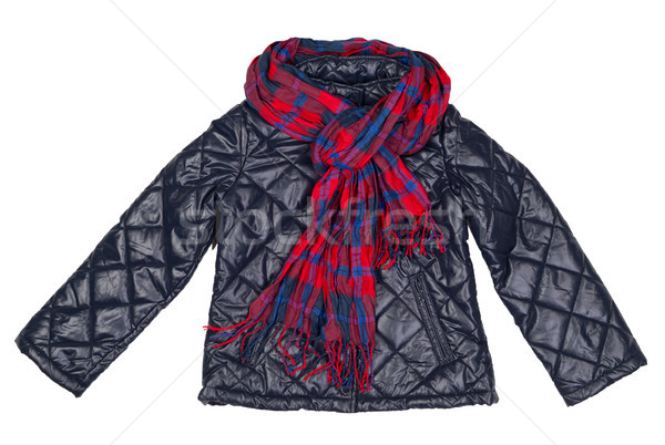 stylish jacket and plaid scarf Stock photo © RuslanOmega