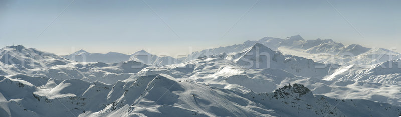 Berg Panorama Panorama Ansicht Schnee bedeckt Stock foto © russwitherington