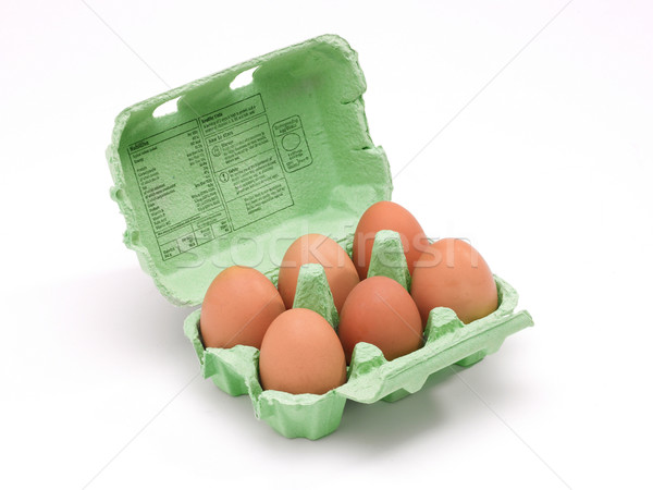 Bogen Eier öffnen Ei Feld sechs Stock foto © russwitherington