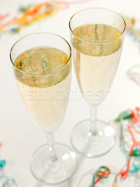 Champagne twee fluit bril partij bruiloft Stockfoto © russwitherington