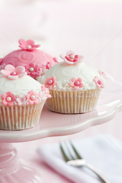 Stock photo: Cupcakes on a cakestand