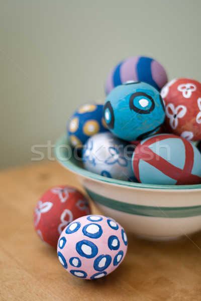 Main peint œufs de Pâques oeuf oeufs modèle [[stock_photo]] © RuthBlack