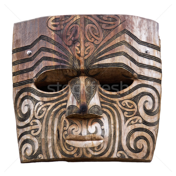 Nowa Zelandia twarz sztuki głowie rzeźba placu Zdjęcia stock © RuthBlack