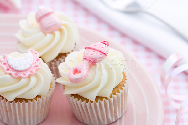 Cupcakes for a baby shower Stock photo © RuthBlack