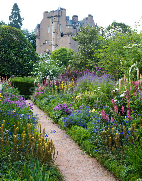 Château Écosse médiévale belle jardins [[stock_photo]] © RuthBlack
